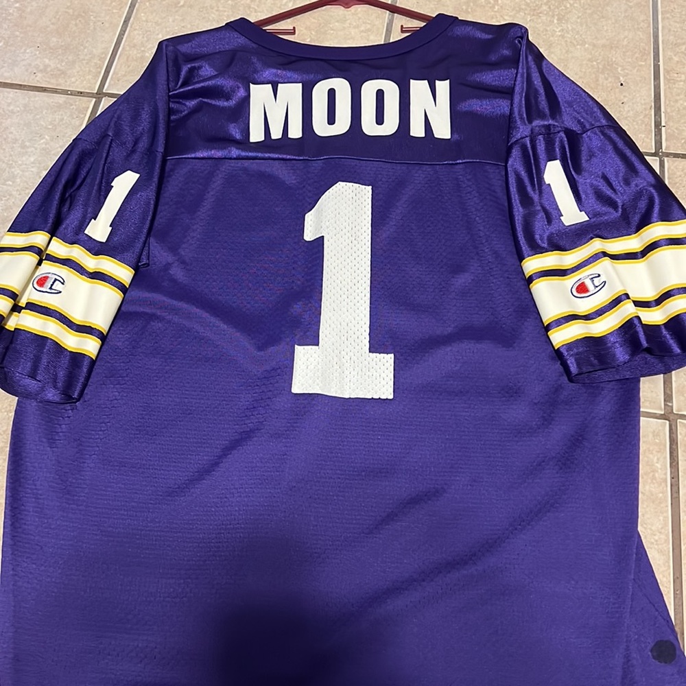 Champion Warren Moon Minnesota Vikings Jersey size 48 Color Purple - Picture 6 of 6